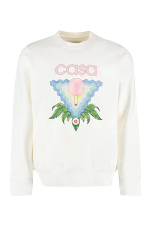 Cotton crew-neck sweatshirt-0